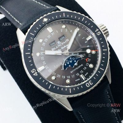 AAA Swiss Replica Blancpain 50 Fathoms Bathyscaphe Watch Gray Moon Dial